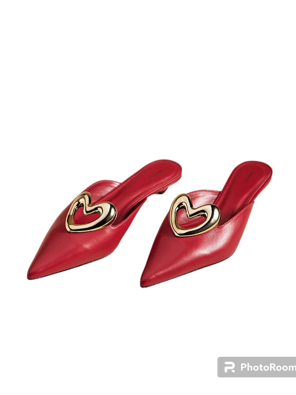 Maeve Heart Mule Heels Anthropologie SZ 6.5 (37) NWOT never been worn